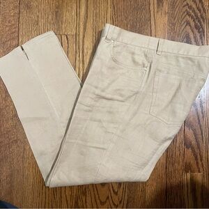 Lauren Jeans Co. Ralph Lauren Tan Linen Pants Size 6
